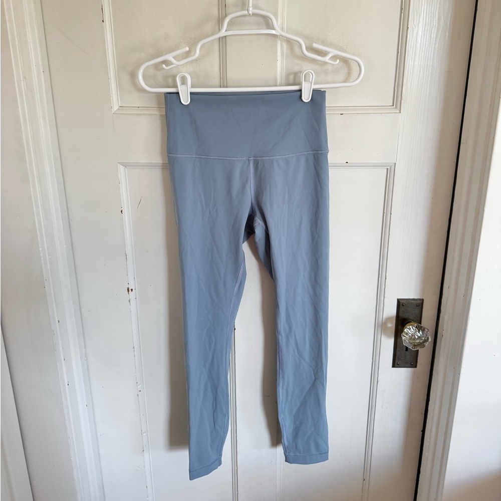 Lululemon light blue gray align high rise 28” pant size 6‎